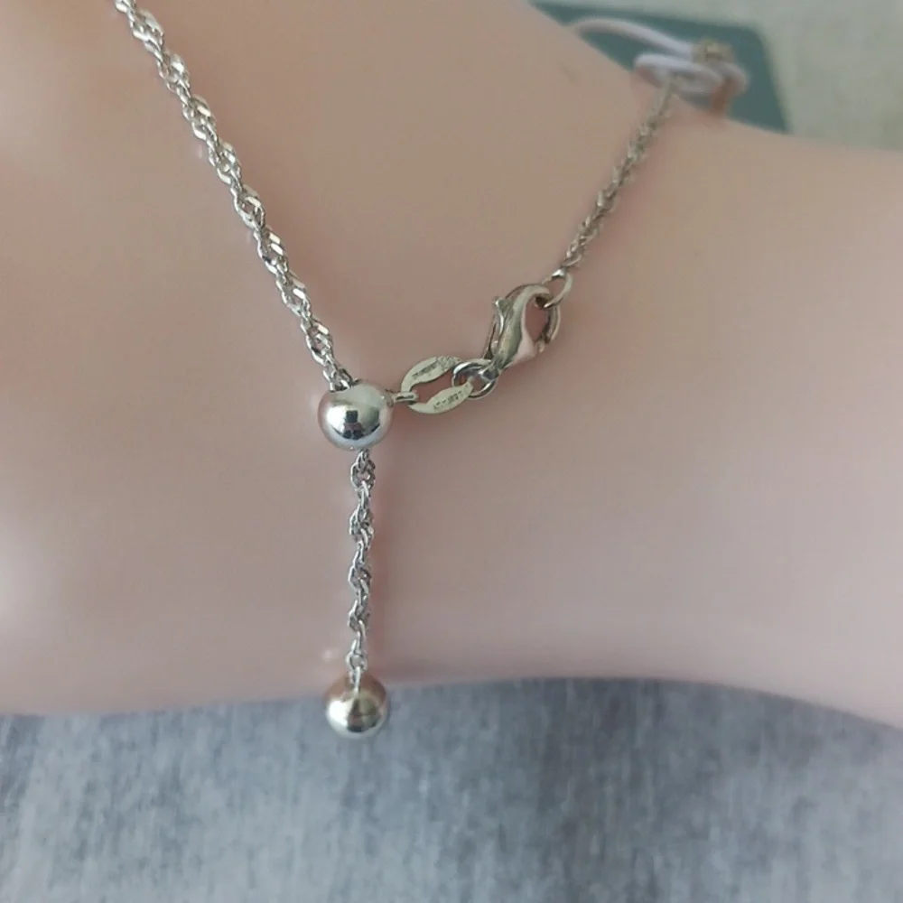 Mia Fiore Dyadema Sterling Silver 925 Twisted Adjust Necklace Up to 24